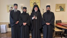 New Abbot Stephanos Meets With Abp. Elpidophoros