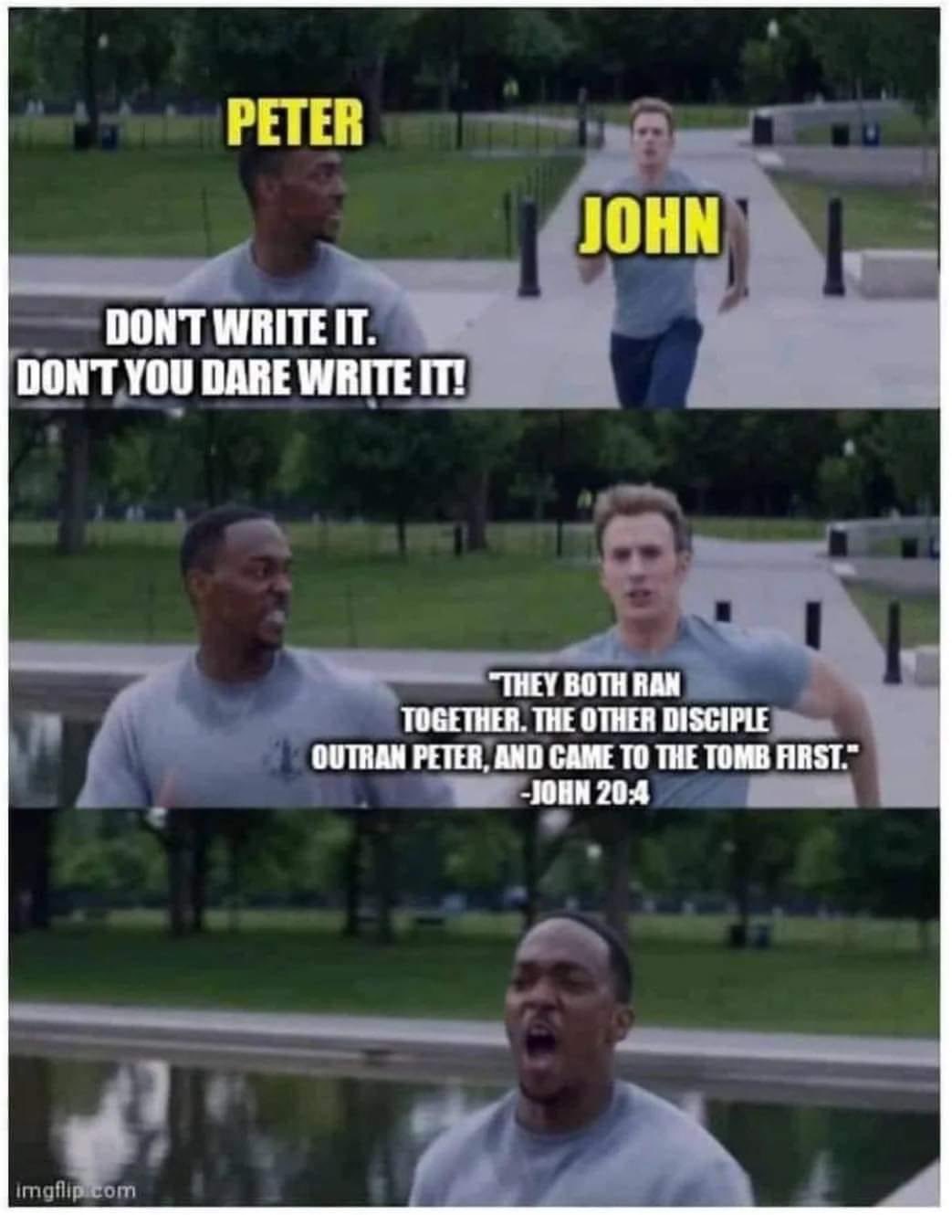No, St. John Didn’t Brag About Beating St. Peter in a Foot Race фото 1