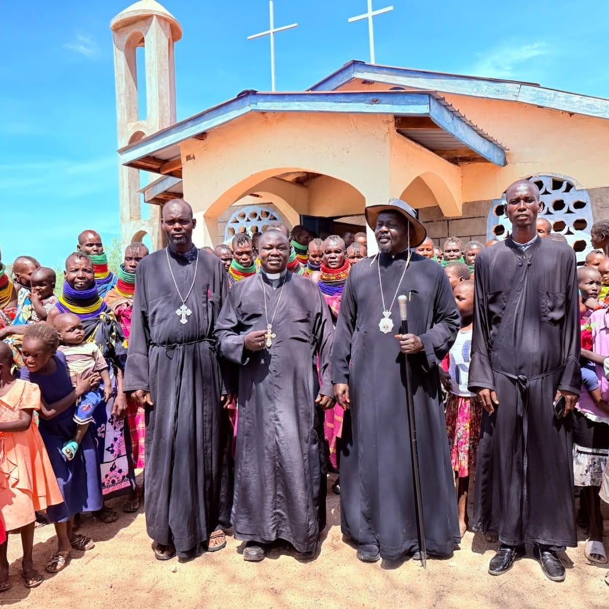 Bishop Neofitos with clergy in Turkana, Kenya