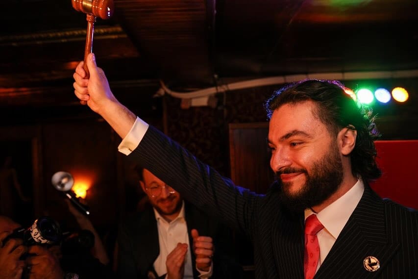 Stefano on the night of his inauguration as President of the NYYRC