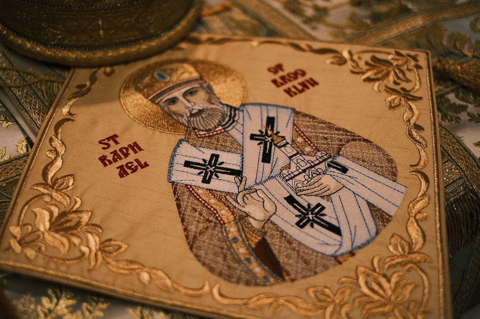 Met. Saba's vestments for the Hierarchal Divine Liturgy. Photo: Andrew Neel