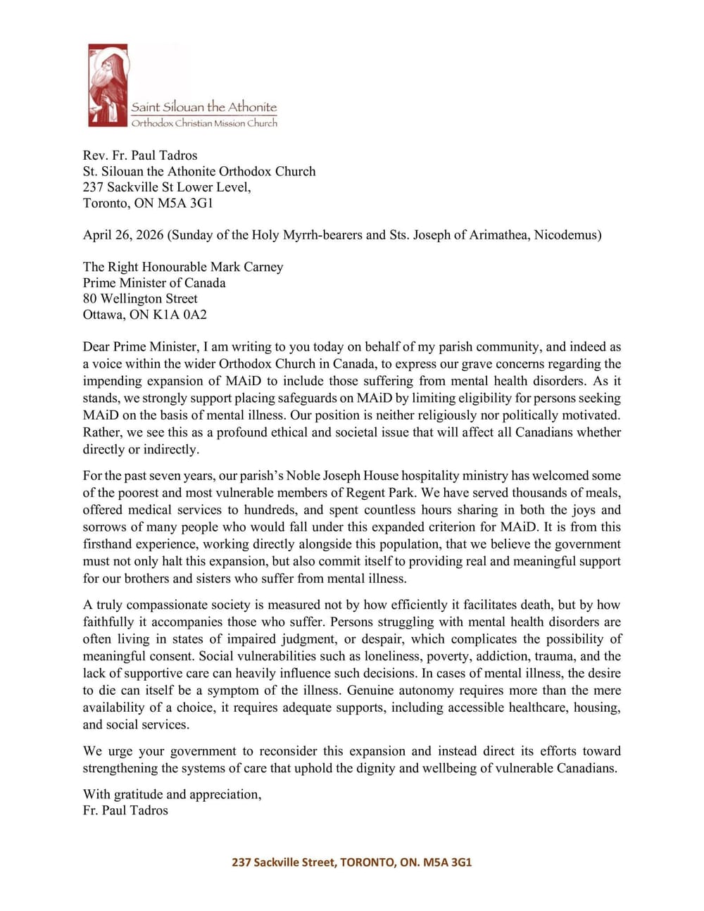 Orthodox Priest Urges Canada to Strengthen Care Instead of Expanding ...