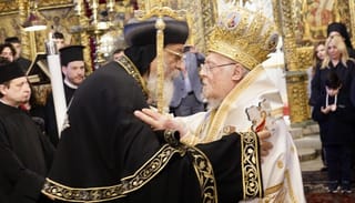 Pope Tawadros and Ecumenical Patriarch Bartholomew. Photo: ec-patr.org