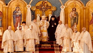 The retired Met. Alexios presided over the Hierarchical Divine Liturgy on Sunday. Photo: Greek Orthodox Metropolis of Atlanta