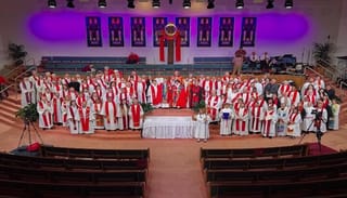 Fr. Nicolas Kazarian can be seen in black on the left side. Photo: New Jersey Synod, ELCA