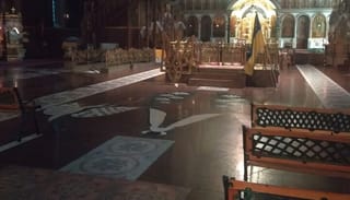St. Michael's Cathedral in Cherkasy one year after its seizure. Source: Pershyi Kozatskyi