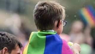 A child with an LGBT flag. Photo: christianpost.com