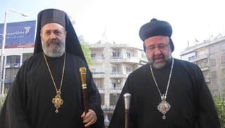 Metr. Boulos Yazigi and Metr. Yohanna Ibrahim. Photo: Gabriel Trayono/X