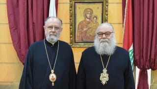 Metr. Saba and Patr. John X met in June 2025. Photo: mecc.org