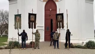 Seizure of the Transfiguration Church in Moshny. Photo: Suspilne