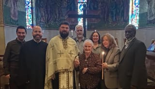 Carmela Lena Cocivera was received into the Orthodox Church through the Sacrament of Holy Chrismation on her 100th birthday. Photo: Greek Orthodox Cathedral of St. Paul/Facebook