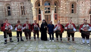 Mel Gibson celebrates Vidovdan at the Holy Monastery Hilandar on Mount Athos. Photo: David Pavlovic