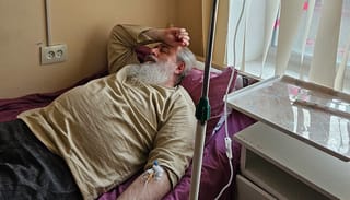 Met. Arseny in the hospital. Photo: Sviatohirsk Lavra
