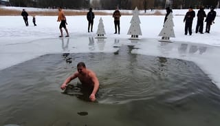 Swimming in Lviv for Epiphany in 2022. Photo: Your City