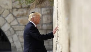 Pres. Trump at the Wailing Wall. Source: NBC News