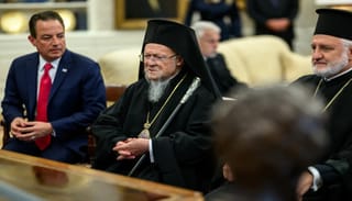 Ecumenical Patriarch Bartholomew in a meeting with President Donald Trump in the fall of 2025. Photo: whitehouse.gov