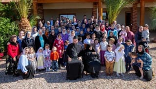 Fr. Peter with the faithful of St. Seraphim of Sarov Orthodox Church in November of 2019. Photo: orthodoxethos.com