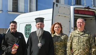 Dumenko and Polianska. Photo: OCU Press Service