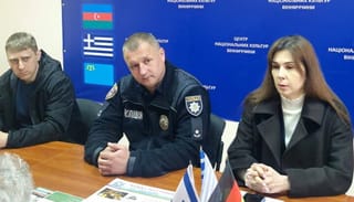 Representatives of the authorities and law enforcement agencies of the Vinnytsia region, speaking with religious leaders about the public ban. Photo: Department for Nationalities and