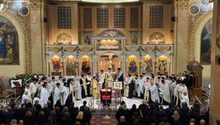 The funeral of Bishop Timothy of Hexamilion. Photo: Orthodox Observer
