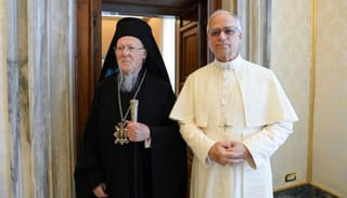 Pat. Bartholomew and Pope Leo. Photo: Vatican News