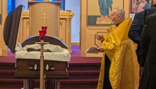 Archpriest George Mitchell served the funeral service for John A. Walko. Photo: Courtesy of the Walko Family