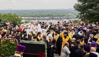UOC moleben on Volodymyrska Hill on the Day of the Baptism of Rus’ – 2018. Photo: UOJ