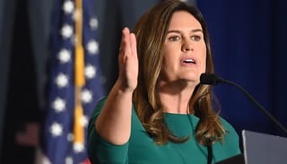 Photo: Arkansas Governor Sarah Huckabee Sanders. Photo: Getty Images