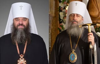 Metr. Longin (left) and Metr. Arseniy. Photos: Manastirea banceni/Telegram and orthochristian.com