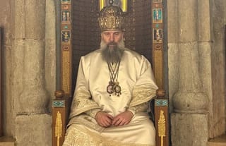 Patr. Shio of Georgia is enthroned Tuesday morning. Photo: UOJ-Georgia