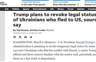 White House Has No Intention of Deporting Ukrainian Refugees