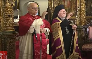 Pope Leo and Pat. Bartholomew at the Phanar. Photo: Vatican News
