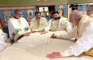 The consecration of Holy Trinity Greek Orthodox Church. Photo: Holy Trinity Greek Orthodox Church/Facebook