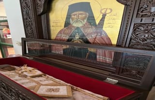 New reliquary of St. Raphael of Brooklyn at the Antiochian Village. Photo credit: antiochian.org