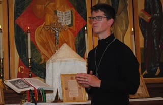 Fr. Peter Kavanaugh, pastor of St. Benedict Orthodox Church (Western Rite) in Wichita Falls, Texas. Photo: timesrecordnews.com