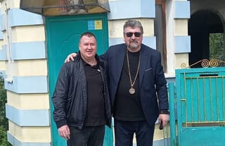 Kyrylo Mykhailiuk (right) with a companion. Photo: Mykhailiuk’s Facebook