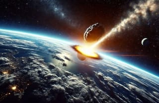 Simulation of a meteorite impact on Earth. Photo: hi-news
