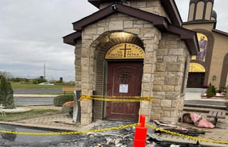 Damage sustained at the St. Petka Chapel. Photo: Region News Source