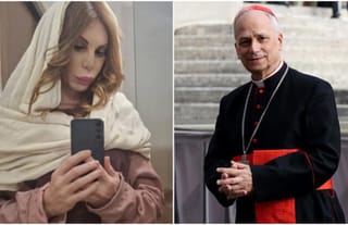 Alessia Nobile and then-Cardinal Robert Prevost. Photo: PinkNews