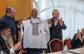Pastor Mark Burns during a meeting with Ukraine's "religious leaders." Photo: Rabbi Asman/Facebook