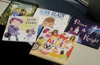 A selection of books featuring LGBTQ characters that are a part of the Supreme Court case. Photo: Pablo Martinez Monsivais/AP