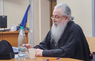 Met. Arseny at the court session. Photo: Press Service of the Sviatohirsk Lavra