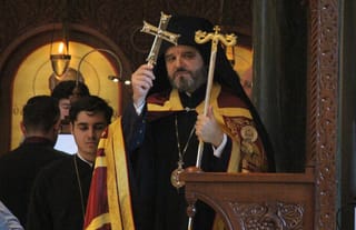 Met. Maximos of Selyvria presided over Vespers Saturday evening. Photo: Aaron Hickman/UOJ