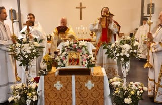 Services are currently being held in an evangelical church in Cardiff. Photo: Parish of the Kazan Icon of the Mother of God