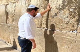 Vice President J.D. Vance praying at the Western Wall during a 2022 visit to Jerusalem. Photo: J.D. Vance/X