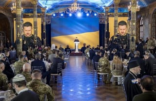 Zelensky at the Lavra. Photo: Presidential website