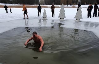 Swimming in Lviv for Epiphany in 2022. Photo: Your City