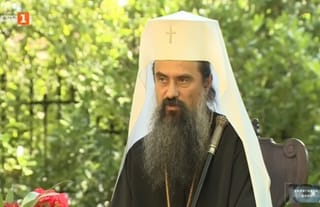 A screenshot of Patriarch Daniel's interview. Credit: Bulgarian National Television (BNT)