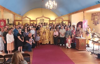 A photo of the parish of St. John the Theologian taken during the visit of His Eminence Abp. Michael. Photo: Diocese of New York and New Jersey