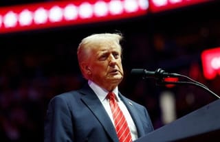 Donald Trump at a rally in Washington the day before his inauguration (2025 Getty Images)